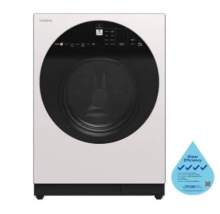 Hitachi R-WB700VMS2-GBK 645L French Bottom Freezer Deluxe 4-Door Refrigerator   Hitachi BD-100GV Front Loading - Washer AI Wash, Inverter 10 kg, 1,600 RPM