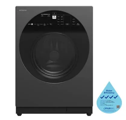 Hitachi R-WB700VMS2-GBK 645L French Bottom Freezer Deluxe 4-Door Refrigerator   Hitachi BD-120XGV Front Load Washer AI Wash, Auto Dosing System, Inverter 12 kg, 1,600 RPM