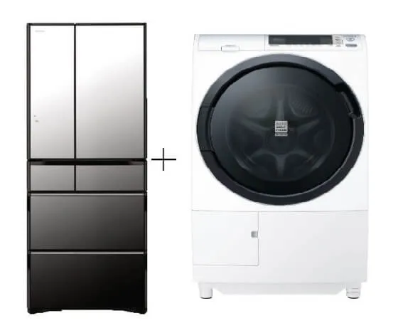 Hitachi R-WXC620KS-X Multi Door Refrigerator (500l) Hitachi BD-SG100CJ 10kg Front Load Washer Dryer
