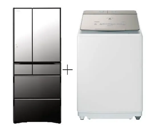Hitachi R-WXC670KS-X Multi Door Refrigerator (500l) Hitachi BW-DX105FJ Top Loading Washer Dryer (Wash 10.5 kg / Dry 5.5kg)