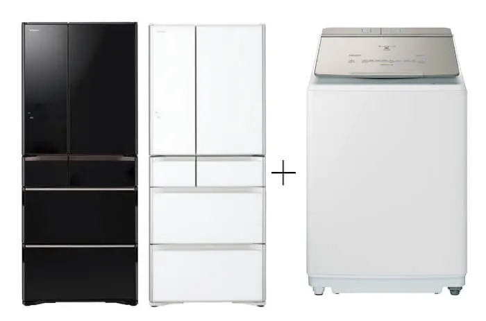 Hitachi R-WXC670KS-XK/XW Multi Door Refrigerator (500l) Hitachi BW-DX105FJ Top Loading Washer Dryer (Wash 10.5 kg / Dry 5.5kg)
