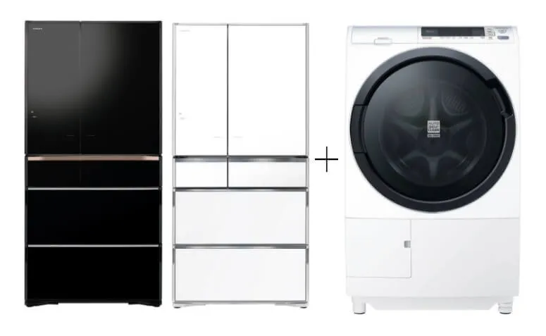 Hitachi R-WXC740KS-XK/XW 572L Smart Multi-door Fridge Hitachi BD-SG100CJ 10kg Front Load Washer Dryer