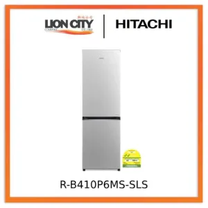 Hitachi RB410P6MS-SLS 2-Door Bottom Freezer Refrigerator (Silver)