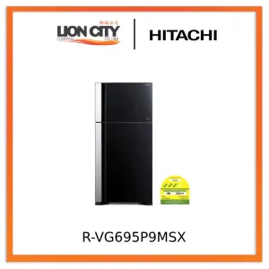 Hitachi RVG695P9MSX - GBK BIG-2 Glass Door Inverter Refrigerator