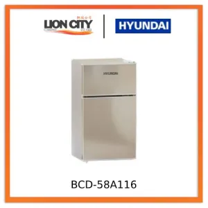 Hyundai BCD-58A116 58L Small Refrigerator with Double Doors for Rental and Dormitory