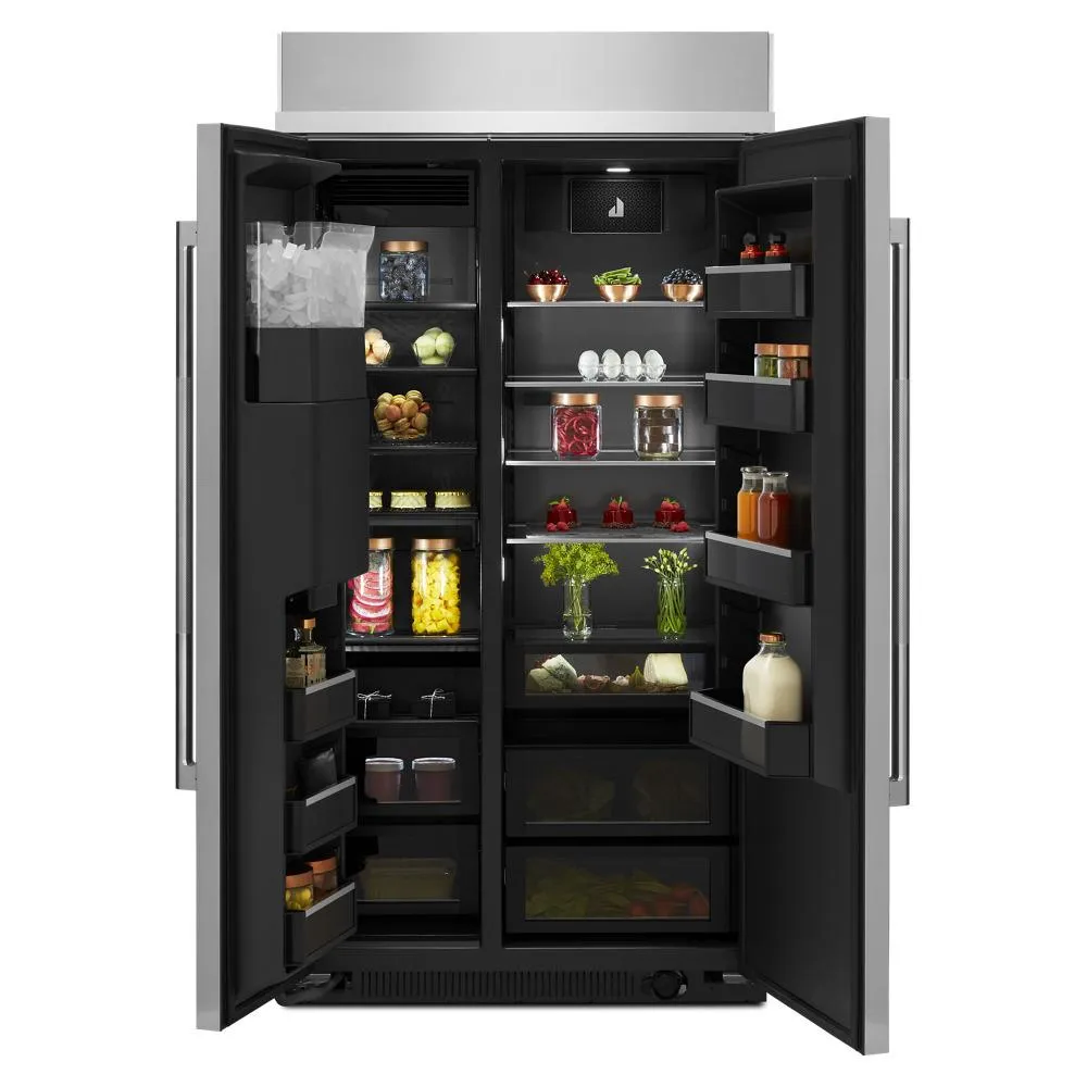 Jennair JBSS42E22L Rise&#8482; 42" Built-In Side-By-Side Refrigerator With External Ice And Water Dispenser