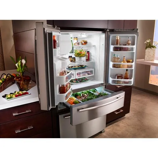 Jennair JFX2597AEM Standard-Depth French Door Refrigerator With External Dispenser, 69"(H)