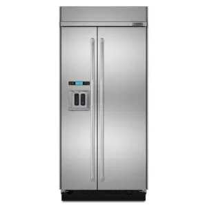 Jennair JS48PPDUDB Jenn-Air Built-In Side-By-Side Refrigerator With Water Dispenser, 48" - Stainless Steel