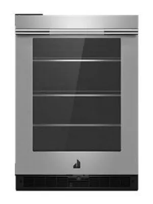 Jennair JUGFL242HL Rise 24" Under Counter Glass Door Refrigerator, Left Swing