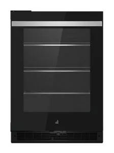 Jennair JUGFL242HM 24" Noir Under Counter Glass Door Refrigerator, Left Swing