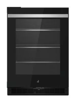 Jennair JUGFL242HM 24" Noir Under Counter Glass Door Refrigerator, Left Swing
