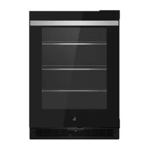 Jennair JUGFR242HM 24" Noir Under Counter Glass Door Refrigerator, Right Swing
