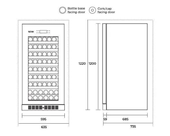 Kadeka KS106TL/TR 106Bottles Wine Chiller