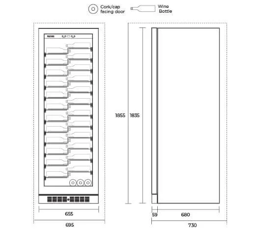 Kadeka KS140TL 143Bottles Wine Chiller
