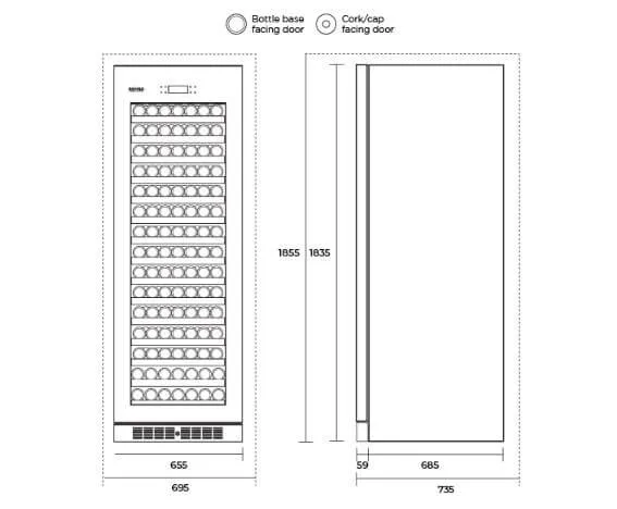 Kadeka KS194TL/TR 194Bottles Wine Chiller