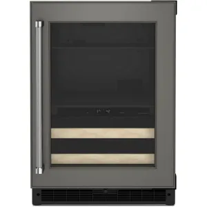 KitchenAid 24-inch, 4.89 cu. ft. Beverage Center with Glass Door KUBR214KPA