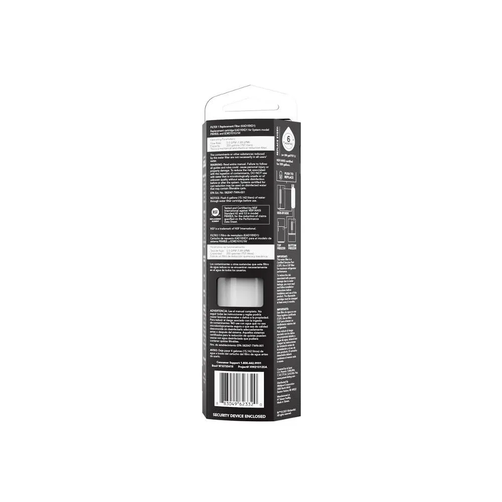 Kitchenaid KAD1RXD1 Kitchenaid Refrigerator Water Filter 1 - Kad1Rxd1 (Pack Of 1)
