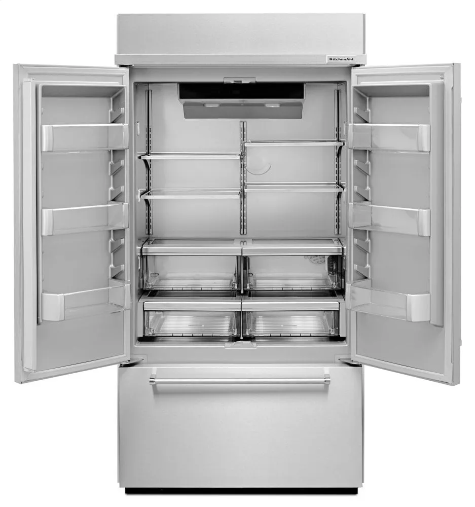 Kitchenaid KBFN502ESS 24.2 Cu. Ft. 42" Width Built-In Stainless French Door Refrigerator With Platinum Interior Design - Stainless Steel