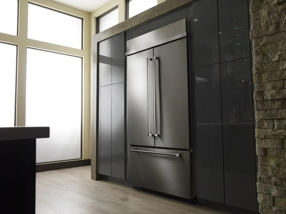 Kitchenaid KBFN502ESS 24.2 Cu. Ft. 42" Width Built-In Stainless French Door Refrigerator With Platinum Interior Design - Stainless Steel
