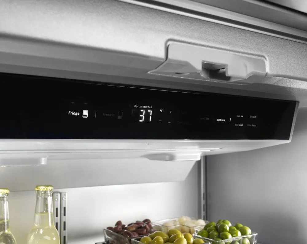 Kitchenaid KBFN506ESS 20.8 Cu. Ft. 36" Width Built In Stainless Steel French Door Refrigerator With Platinum Interior Design