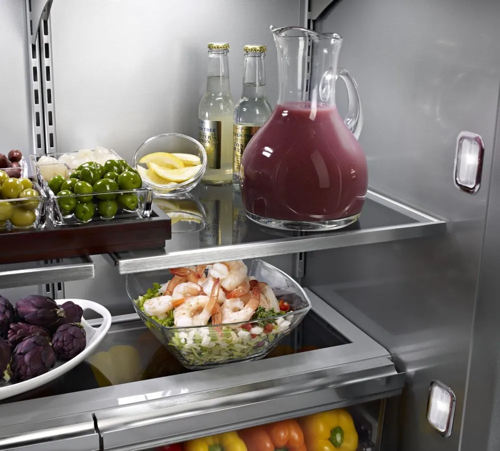 Kitchenaid KBFN506ESS 20.8 Cu. Ft. 36" Width Built In Stainless Steel French Door Refrigerator With Platinum Interior Design