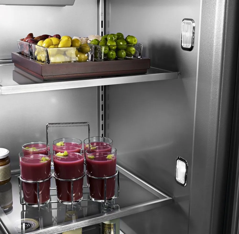 Kitchenaid KBFN506ESS 20.8 Cu. Ft. 36" Width Built In Stainless Steel French Door Refrigerator With Platinum Interior Design