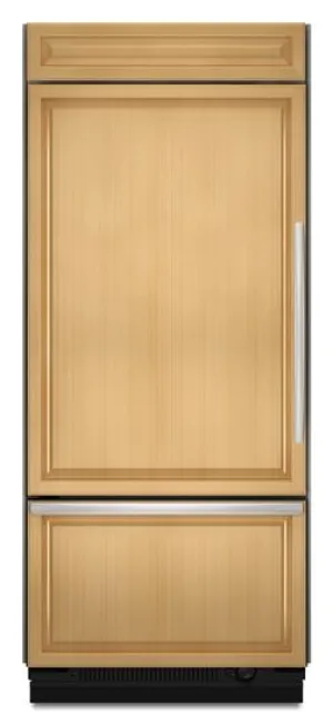 Kitchenaid KBL036FTX Brshd Aluminum Trim/Pnl Ready Kitchenaid 20.8 Cu. Ft. 36-Inch Width Built-In Bottom-Freezer Refrigerator, Overlay Panel-Ready