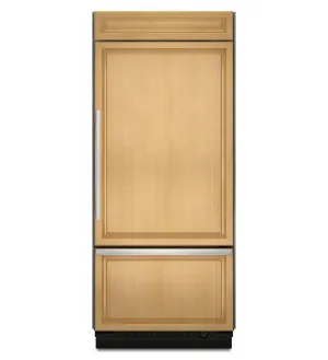 Kitchenaid KBRO36FTX 20.8 Cu. Ft. 36-Inch Width Built-In Bottom-Freezer Refrigerator, Overlay Panel-Ready - Panel Ready