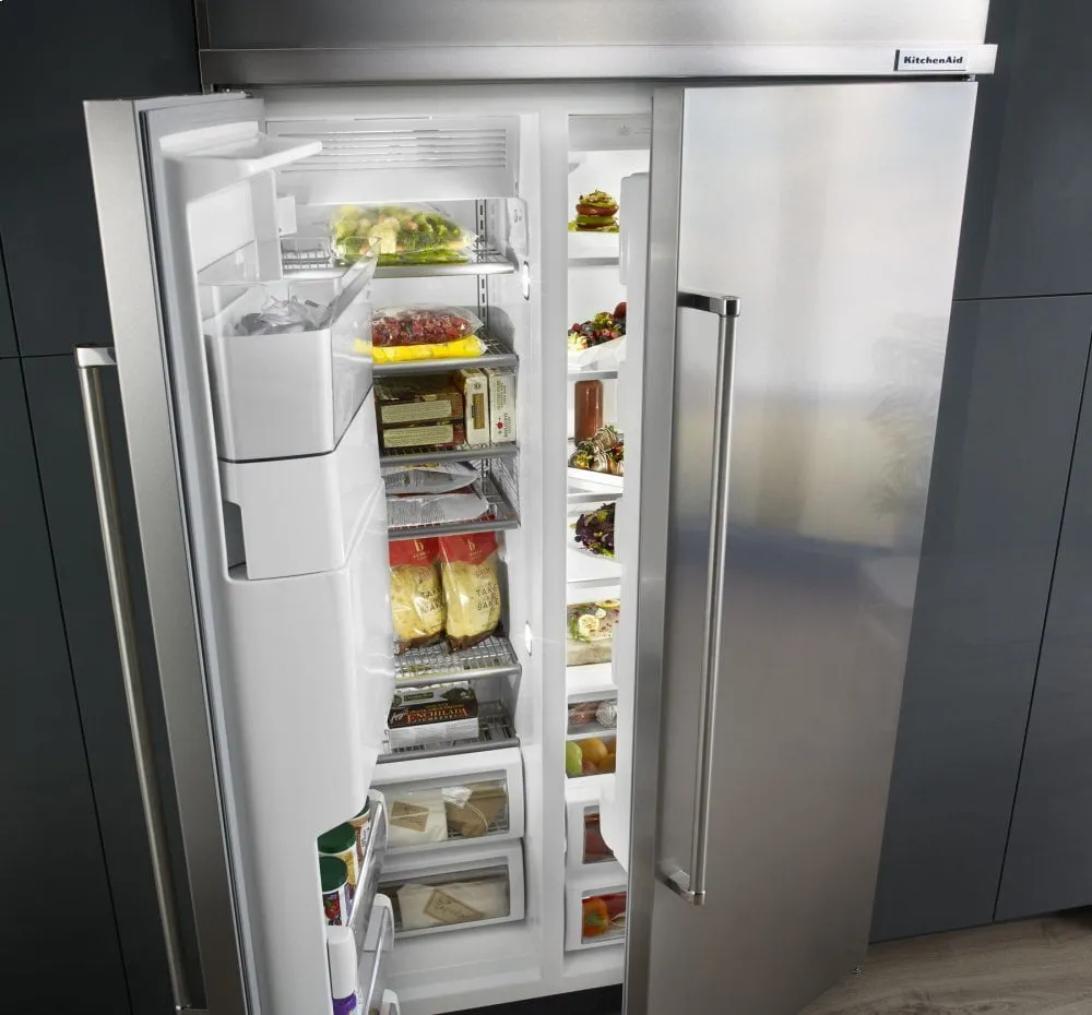 Kitchenaid KBSD608ESS 48-Inch Width Built-In Side By Side Refrigerator With Printscield&#8482; Finish - Other