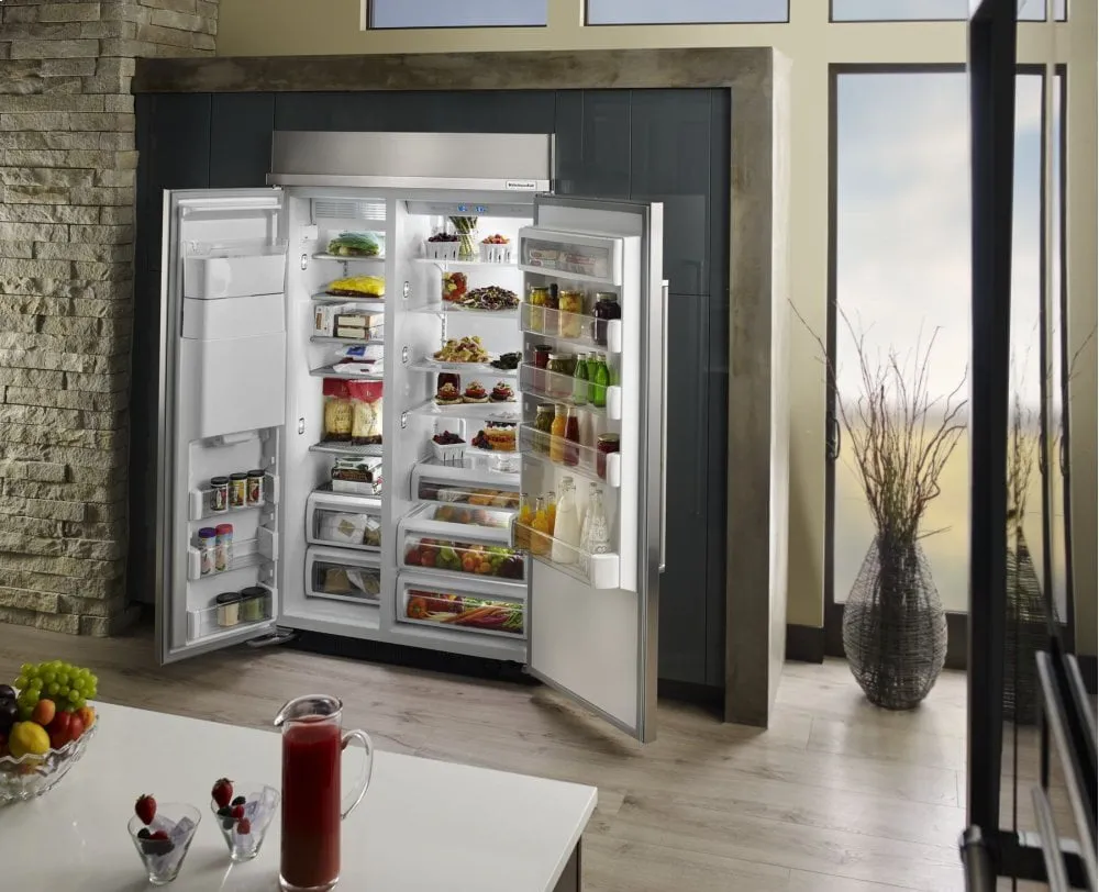Kitchenaid KBSD608ESS 48-Inch Width Built-In Side By Side Refrigerator With Printscield&#8482; Finish - Other