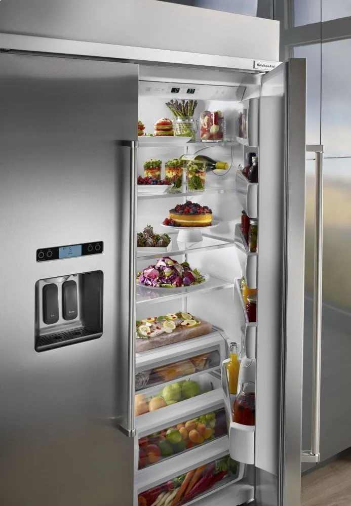 Kitchenaid KBSD618ESS 29.5 Cu. Ft 48-Inch Width Built-In Side By Side Refrigerator - Stainless Steel