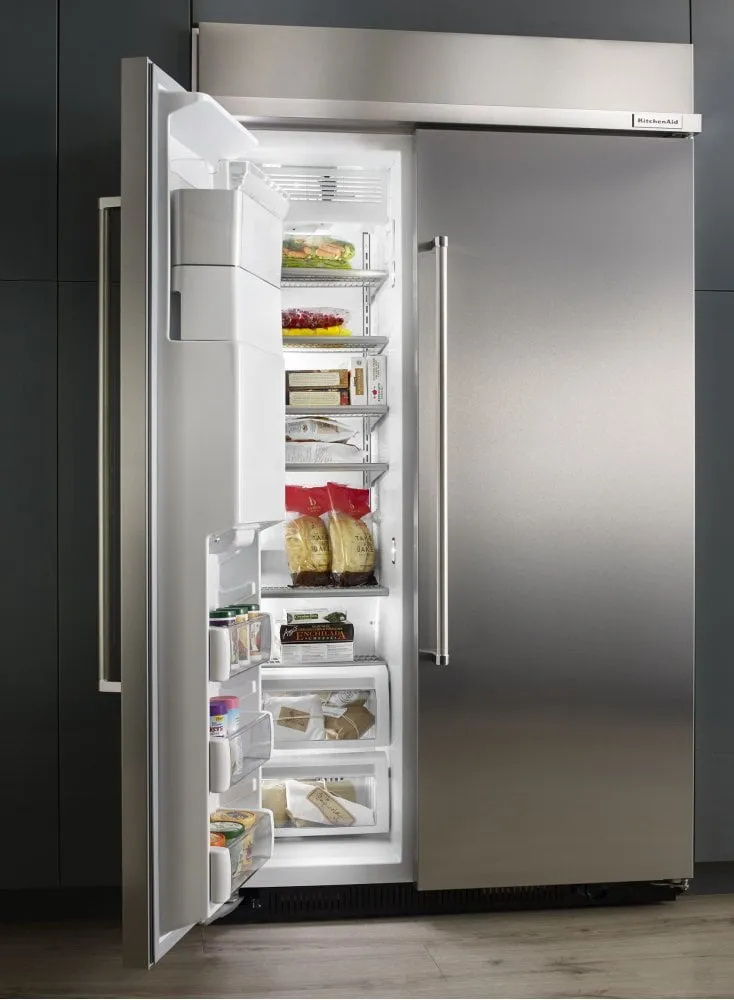 Kitchenaid KBSD618ESS 29.5 Cu. Ft 48-Inch Width Built-In Side By Side Refrigerator - Stainless Steel
