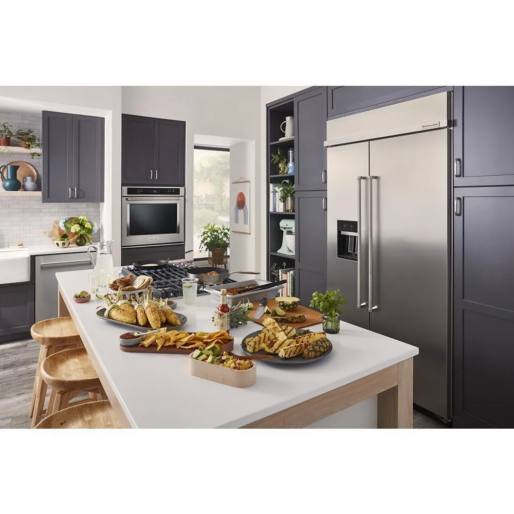 Kitchenaid KBSD702MSS 25.1 Cu. Ft. 42" Built-In Side-By-Side Refrigerator With Ice And Water Dispenser