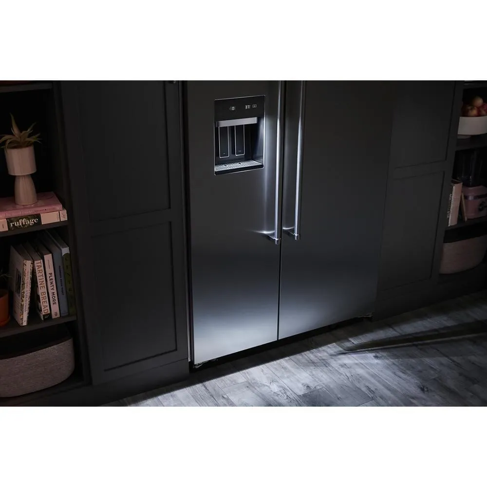 Kitchenaid KBSD702MSS 25.1 Cu. Ft. 42" Built-In Side-By-Side Refrigerator With Ice And Water Dispenser