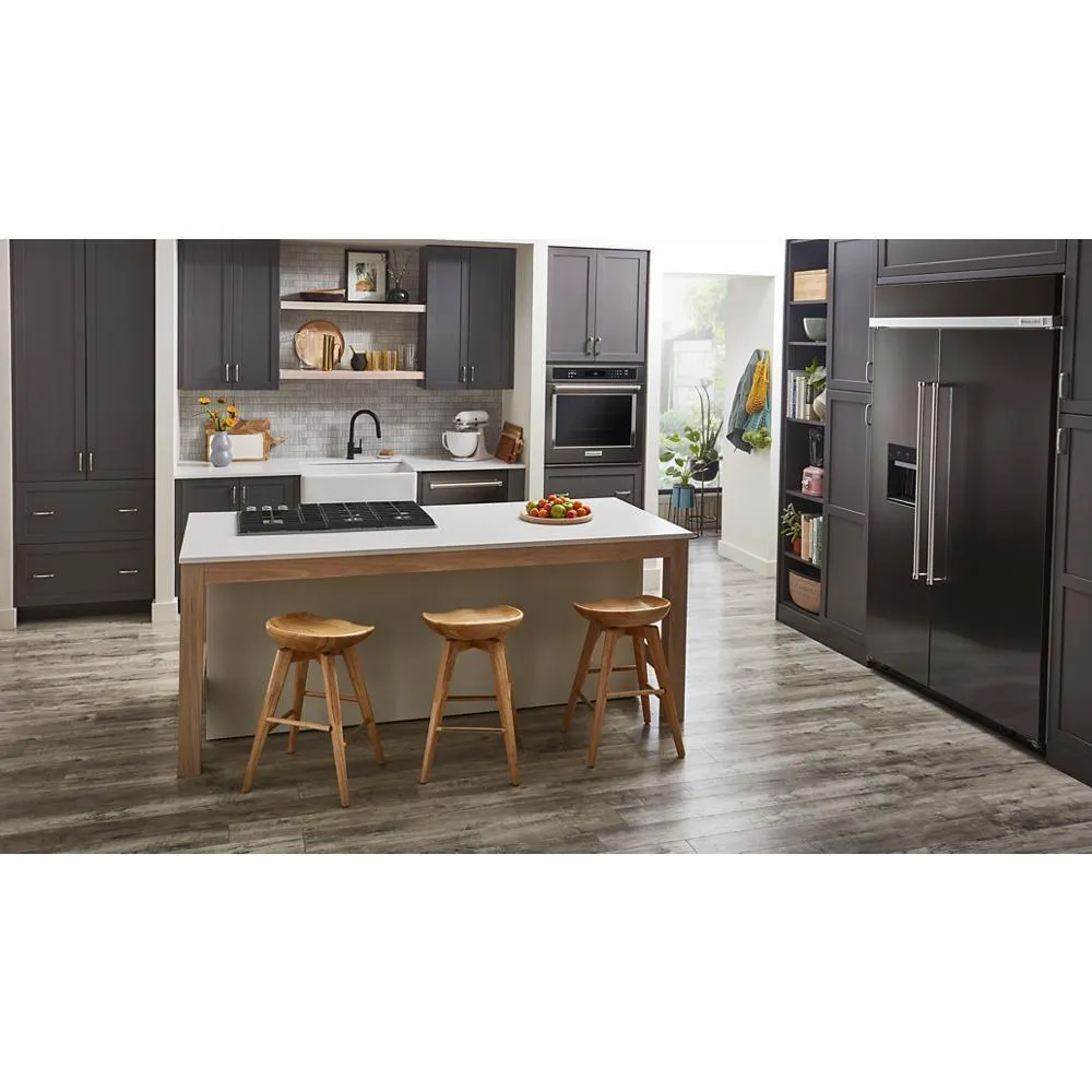 Kitchenaid KBSD708MBS 29.4 Cu. Ft. 48" Built-In Side-By-Side Refrigerator With Ice And Water Dispenser