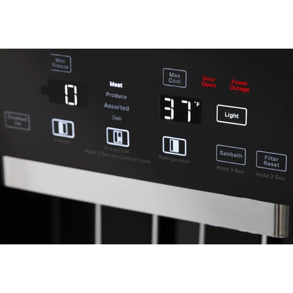 Kitchenaid KBSD708MBS 29.4 Cu. Ft. 48" Built-In Side-By-Side Refrigerator With Ice And Water Dispenser