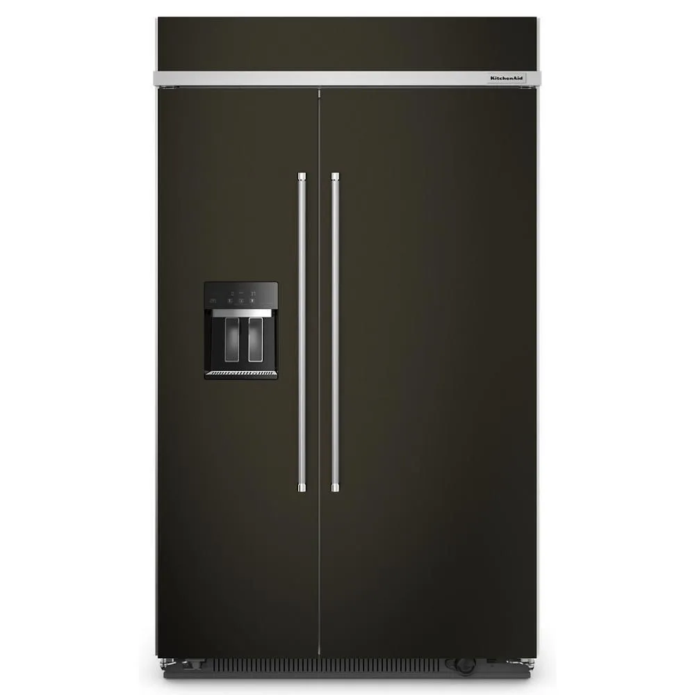 Kitchenaid KBSD708MBS 29.4 Cu. Ft. 48" Built-In Side-By-Side Refrigerator With Ice And Water Dispenser