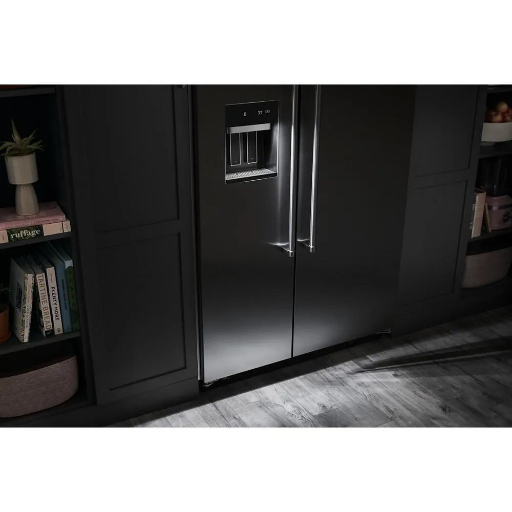 Kitchenaid KBSD708MBS 29.4 Cu. Ft. 48" Built-In Side-By-Side Refrigerator With Ice And Water Dispenser