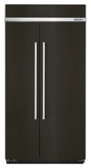 Kitchenaid KBSN602EBS 25.5 Cu. Ft 42-Inch Width Built-In Side By Side Refrigerator With Printshield&#8482; Finish - Black Stainless