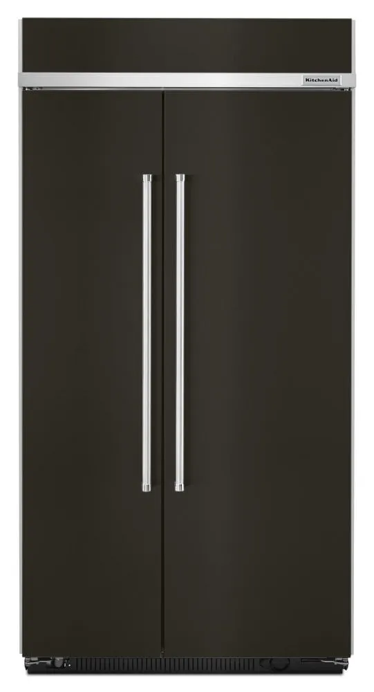 Kitchenaid KBSN602EBS 25.5 Cu. Ft 42-Inch Width Built-In Side By Side Refrigerator With Printshield&#8482; Finish - Black Stainless