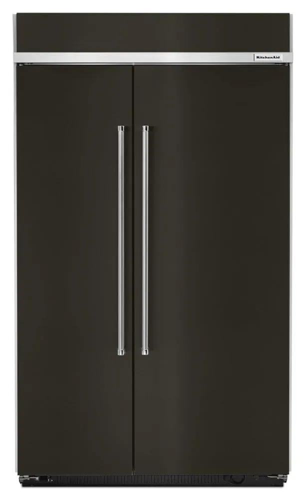 Kitchenaid KBSN608EBS 30.0 Cu. Ft 48-Inch Width Built-In Side By Side Refrigerator With Printshield&#8482; Finish - Black Stainless