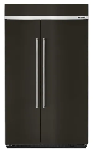 Kitchenaid KBSN608EBS 30.0 Cu. Ft 48-Inch Width Built-In Side By Side Refrigerator With Printshield&#8482; Finish - Black Stainless