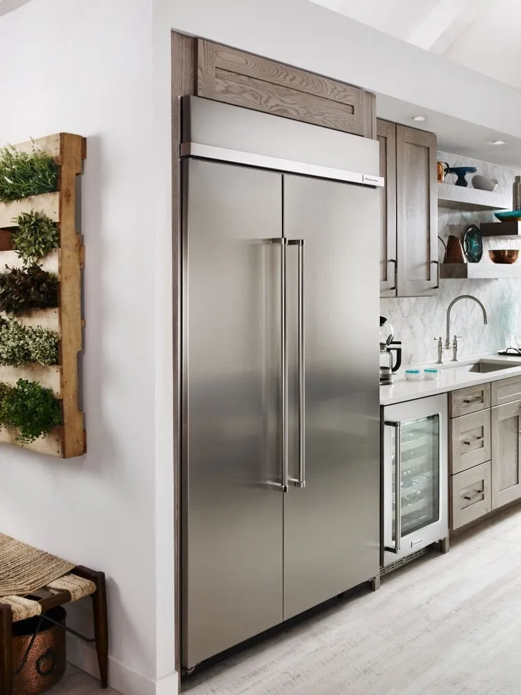 Kitchenaid KBSN608ESS 30.0 Cu. Ft 48-Inch Width Built-In Side By Side Refrigerator With Printshield&#8482; Finish - Stainless Steel With Printshield&#8482; Finish