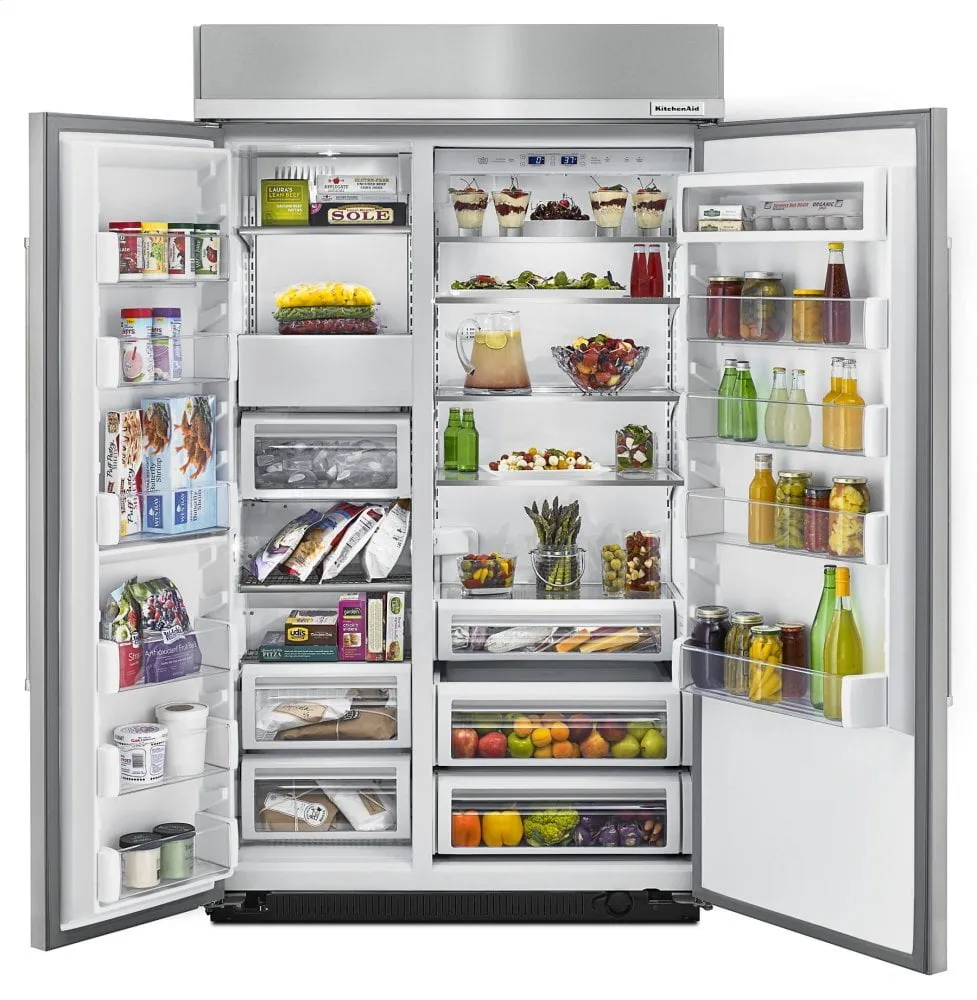 Kitchenaid KBSN608ESS 30.0 Cu. Ft 48-Inch Width Built-In Side By Side Refrigerator With Printshield&#8482; Finish - Stainless Steel With Printshield&#8482; Finish