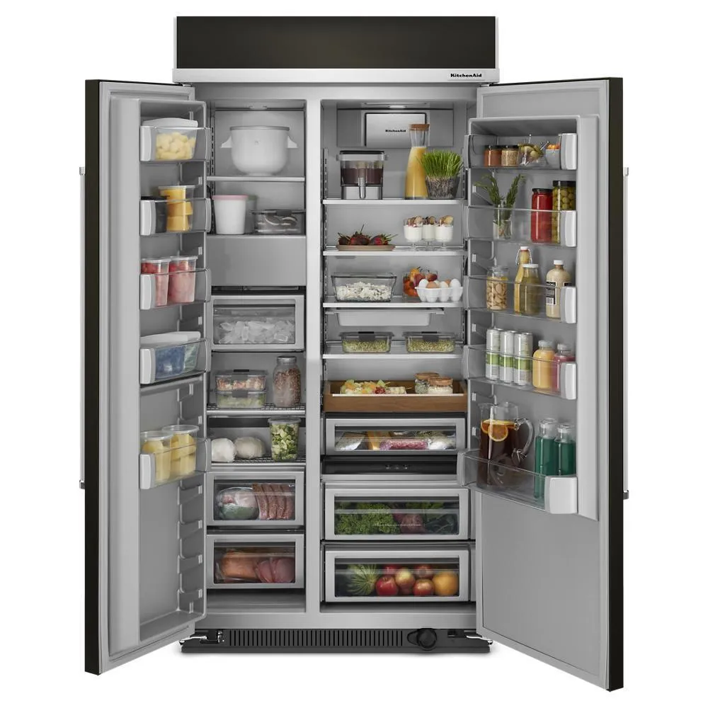 Kitchenaid KBSN702MBS 25.5 Cu Ft. 42" Built-In Side-By-Side Refrigerator With Printshield&#8482; Finish
