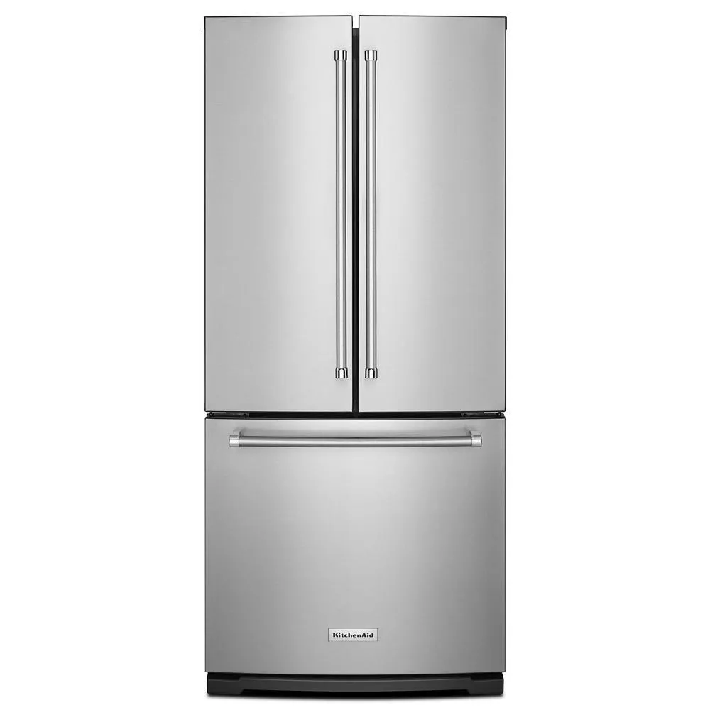 Kitchenaid KRFF300ESS 20 Cu. Ft. 30-Inch Width Standard Depth French Door Refrigerator With Interior Dispense