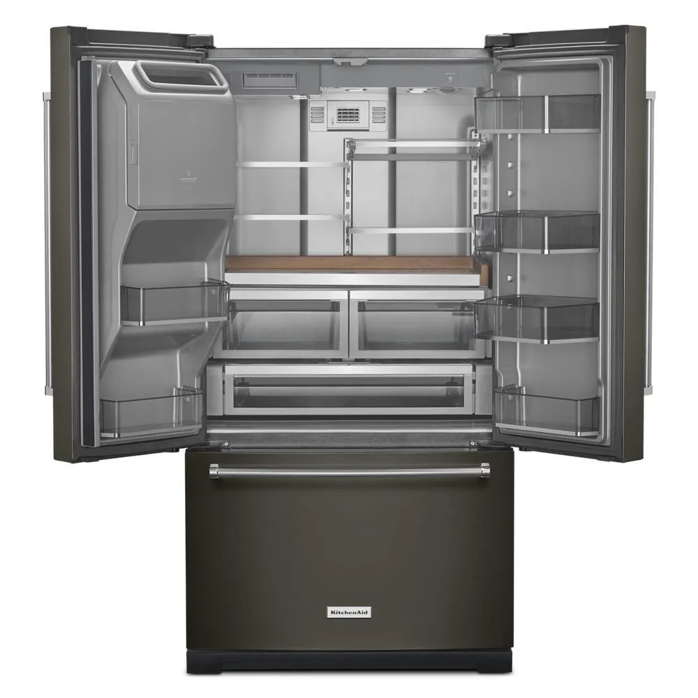 Kitchenaid KRFF577KBS 26.8 Cu. Ft. Standard-Depth French Door Refrigerator With Exterior Ice And Water Dispenser