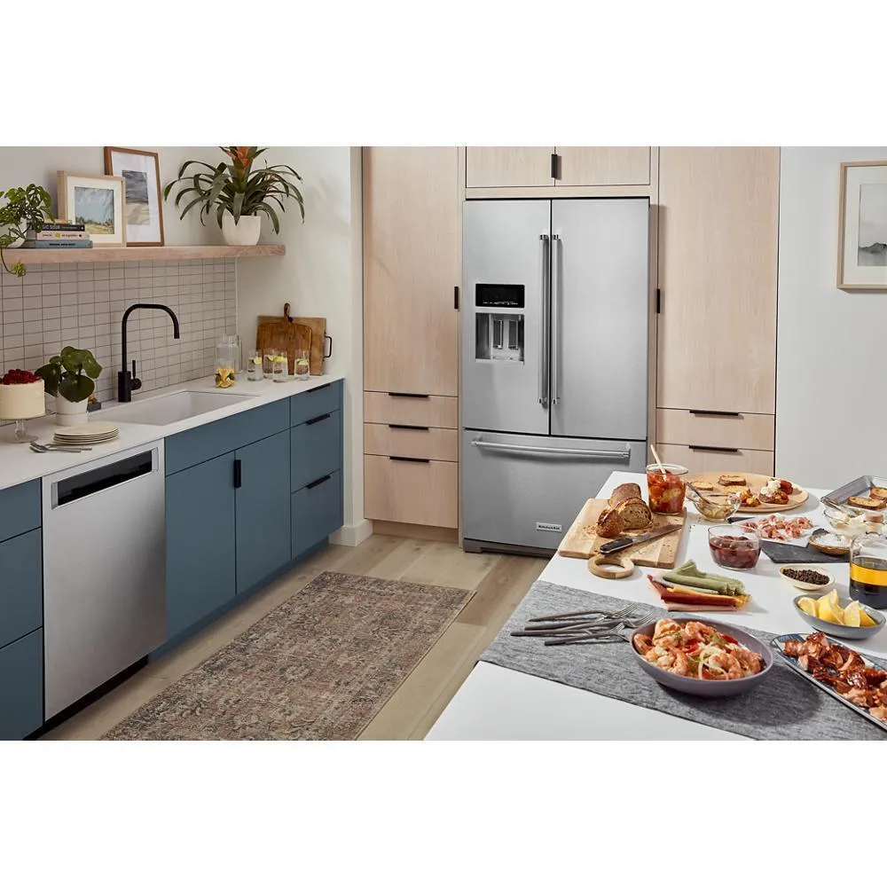 Kitchenaid KRFF577KPS 26.8 Cu. Ft. Standard-Depth French Door Refrigerator With Exterior Ice And Water Dispenser
