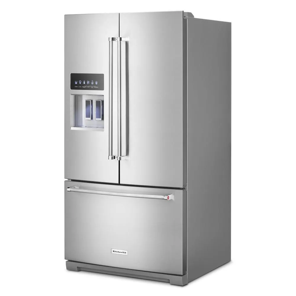 Kitchenaid KRFF577KPS 26.8 Cu. Ft. Standard-Depth French Door Refrigerator With Exterior Ice And Water Dispenser
