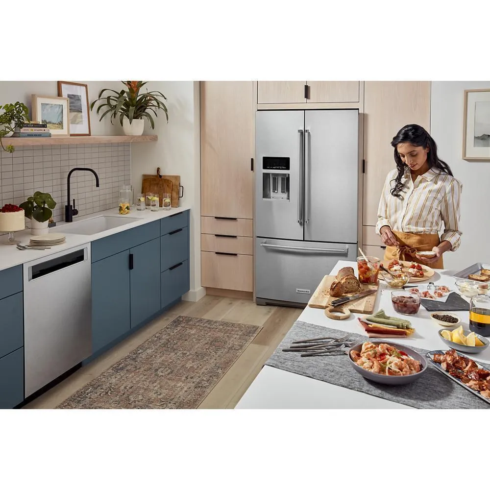 Kitchenaid KRFF577KPS 26.8 Cu. Ft. Standard-Depth French Door Refrigerator With Exterior Ice And Water Dispenser